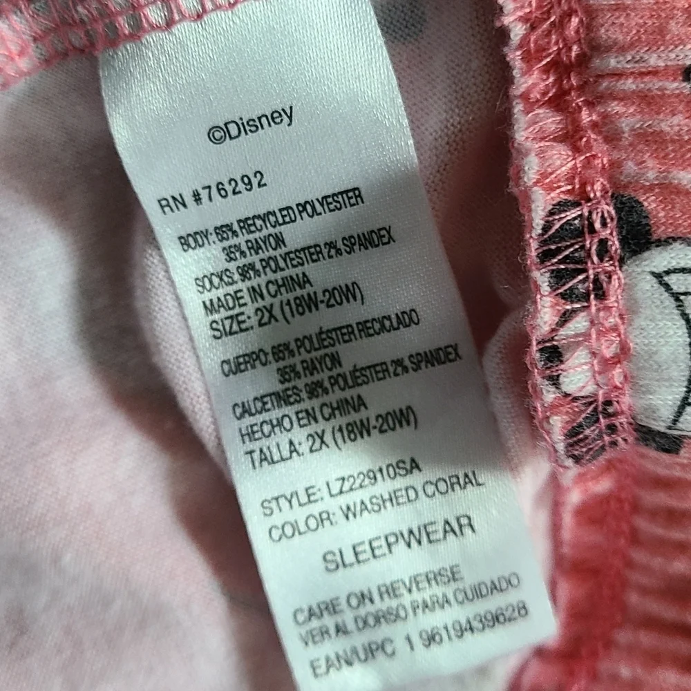 Disney 2X sleepwear Mickey Mouse shorts‎ washed coral - Picture 4 of 6
